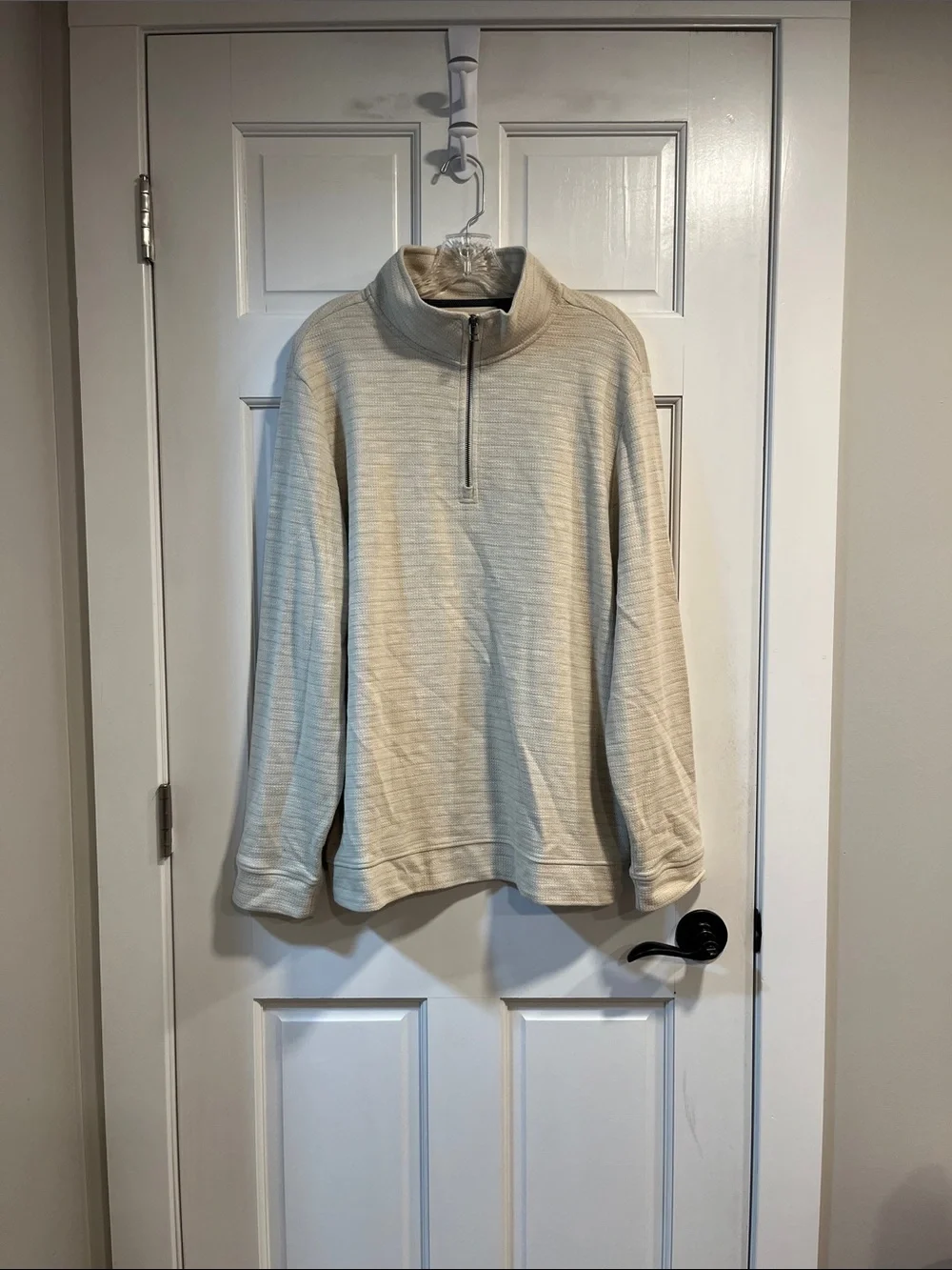 Dockers Oatmeal Colored Quarter Zip Size Large